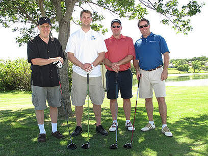 Golfers posing