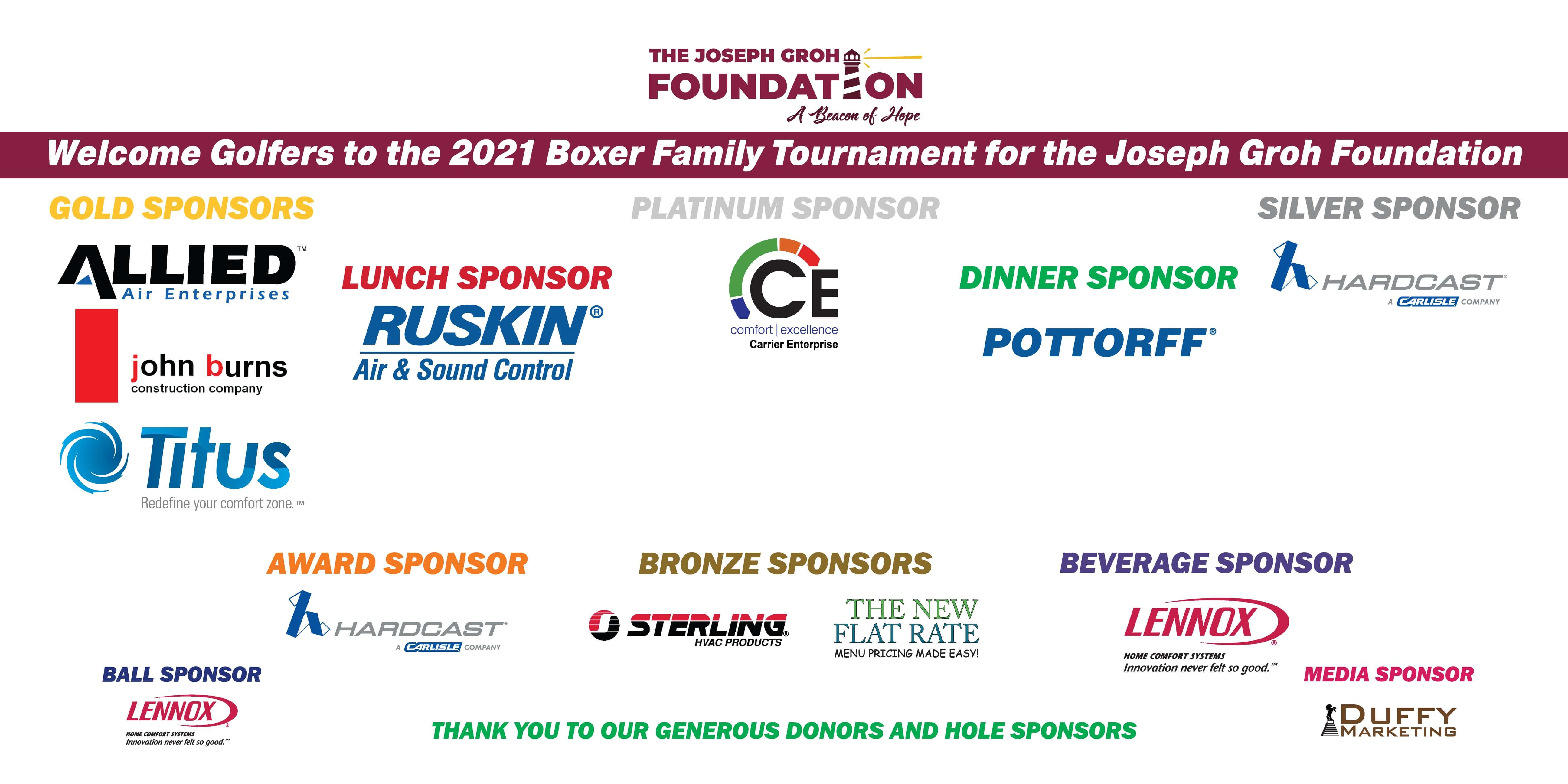 2021 Joseph S. Groh Foundation Golf Tournament