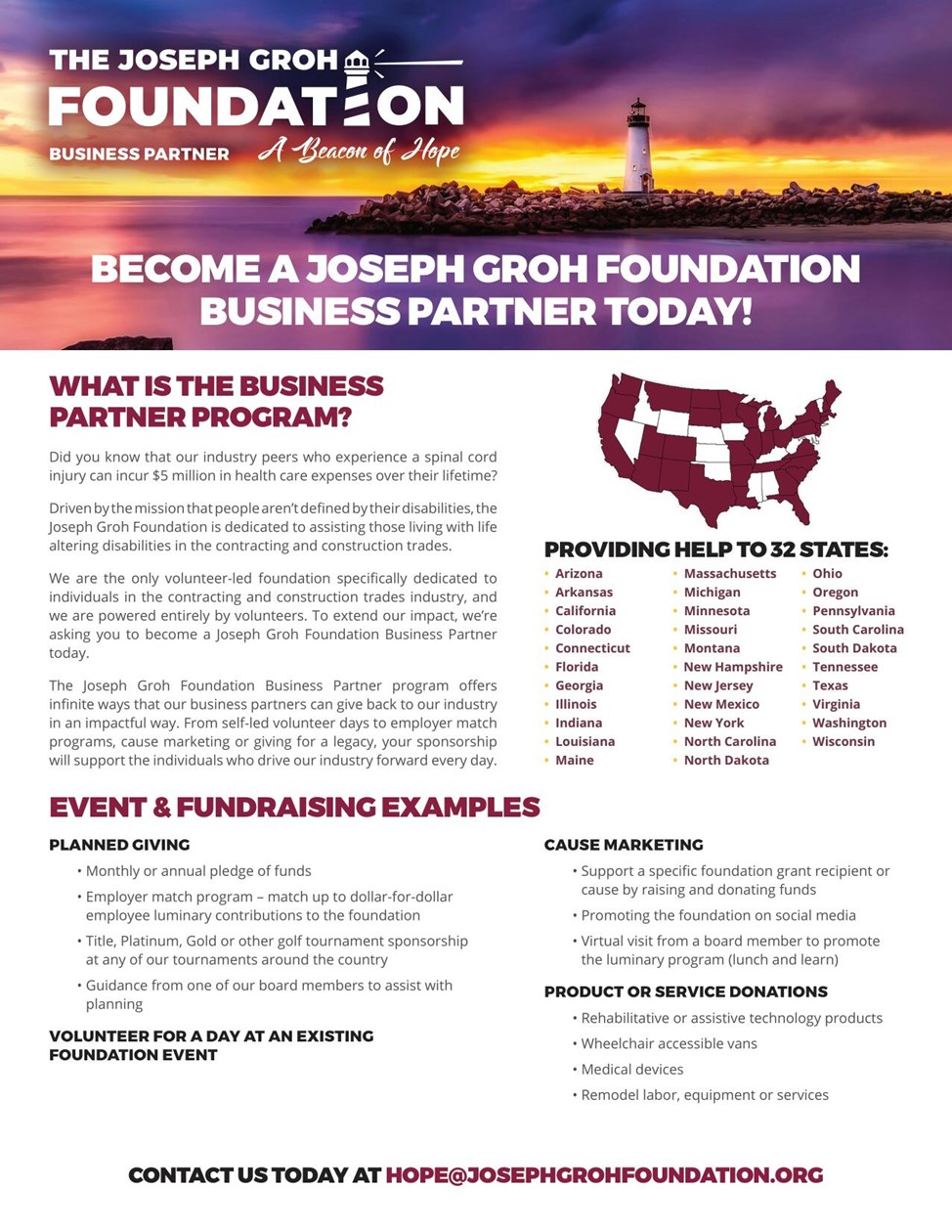 Please consider becoming a business partner!